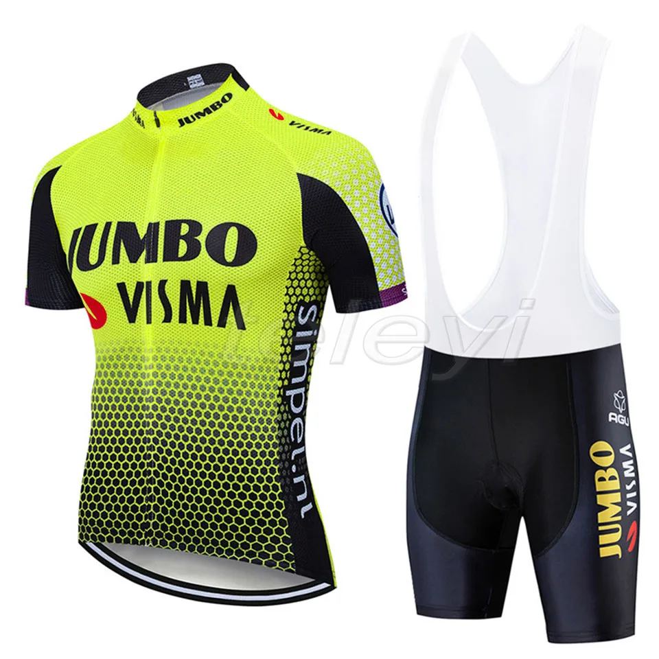 Велосипедная Джерси 2020 JUMBO VISMA с коротким рукавом велосипедная 20D Шорты Ropa Ciclismo Maillot Одежда MTB