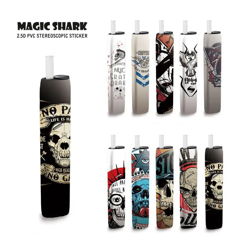 

Magic Shark High Quality Skull Eagle E Cigarette Accessories Stereo Film Sticker For IQOS 3 Multi IQOS3 Multi