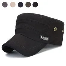 Мужская и женская армейская Кепка с плоским козырьком, хлопковая Военная винтажная дышащая Кепка для улицы FOU99