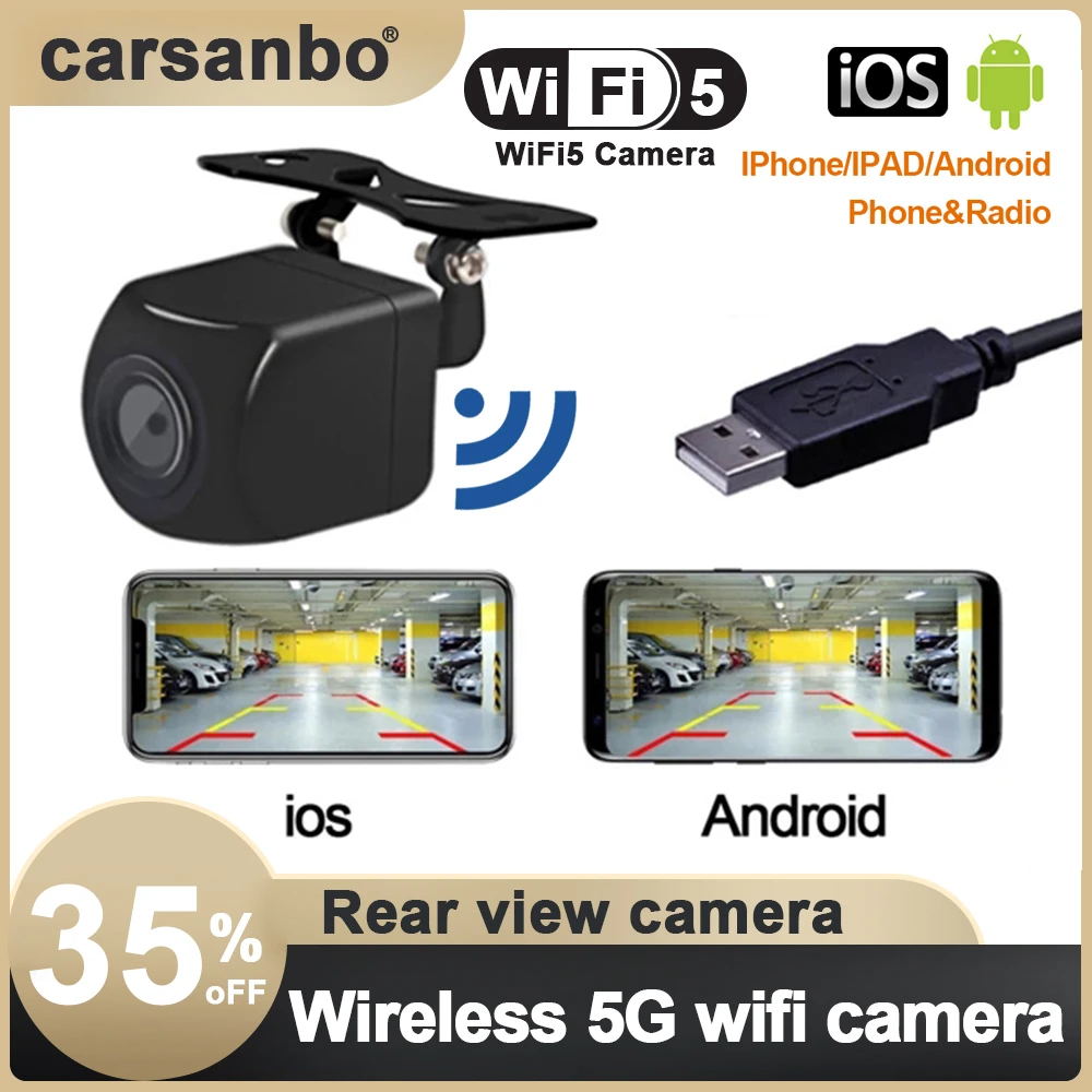 paracaídas Expresamente Ciro Cámara inalámbrica de visión trasera para coche, videocámara de marcha  atrás, fuente de alimentación USB, 5V|Cámara para vehículos| - AliExpress