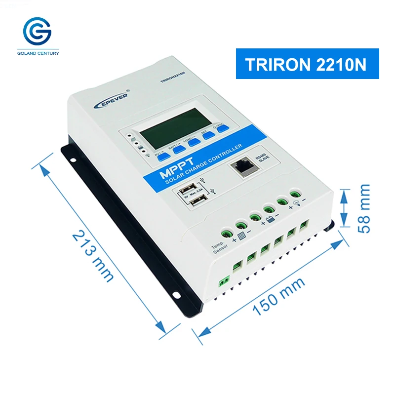 Epever 20A MPPT Контроллер заряда для фотоэлектрических систем и 12 V/24 V TRIRON2210N солнечный регулятор Макс. PV Входная мощность 260 W/12 V 520 W/24 V