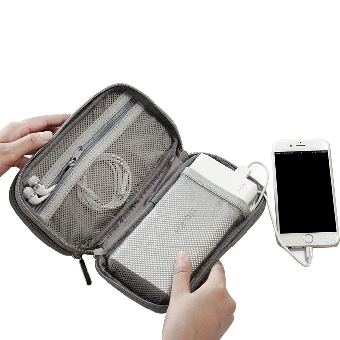 

Portable Power Source Storage Bag Digital Cable,Data Line Storage Bags Earphone Pouch Outdoor Travel Organizer