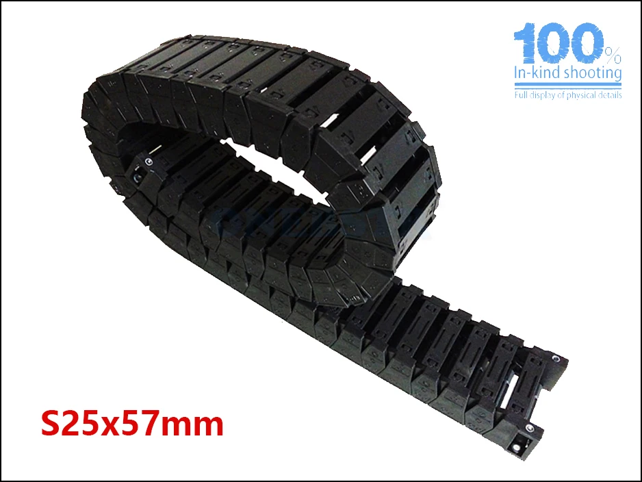 JFLO 1 Meter S25x25mm S25x38mm S25x57mm Drag Chain High-Speed Mute Towline Wire Carrier Cable Tanks Chain S25x77mm S25x103mm 23