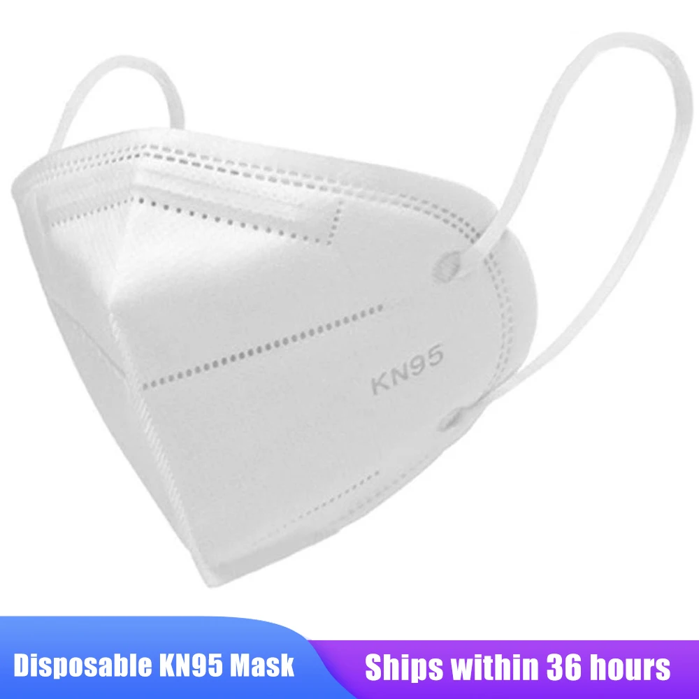 

100PCS N95 Face Mask 4 layers Disposable Anti PM2.5 Anti Particle Mask KN95 FFP2 Masks Non-woven Breathable Dustproof Mouth Mask