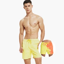 Быстросохнущие мужские Волшебные пляжные шорты меняющего цвета новые летние мужские Бикини плавки мужские купальники купальные шорты