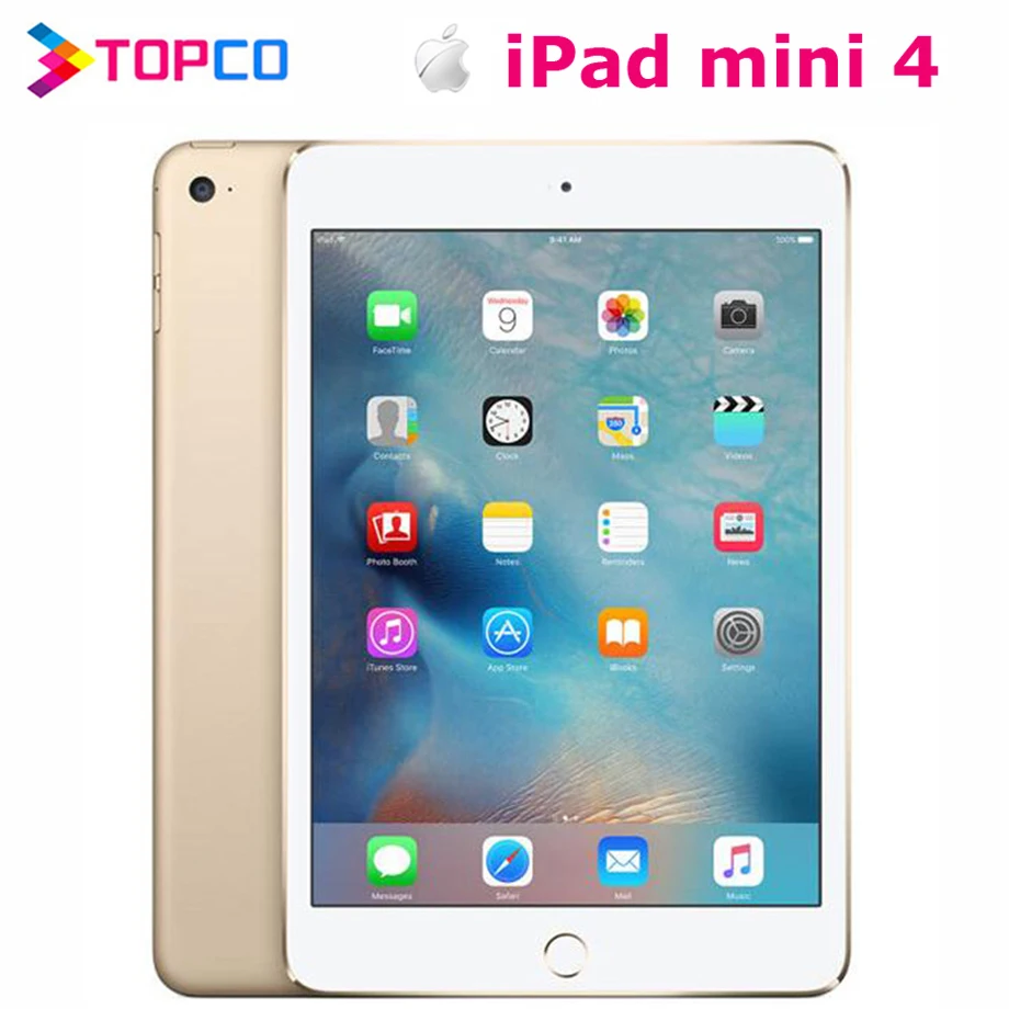 Apple iPad mini 4 Factory Unlocked Original Tablet 4G version&WIFI version 7.9" Dual-core A8 8MP RAM 2GB ROM 128GB Fingerprint cellphones apple