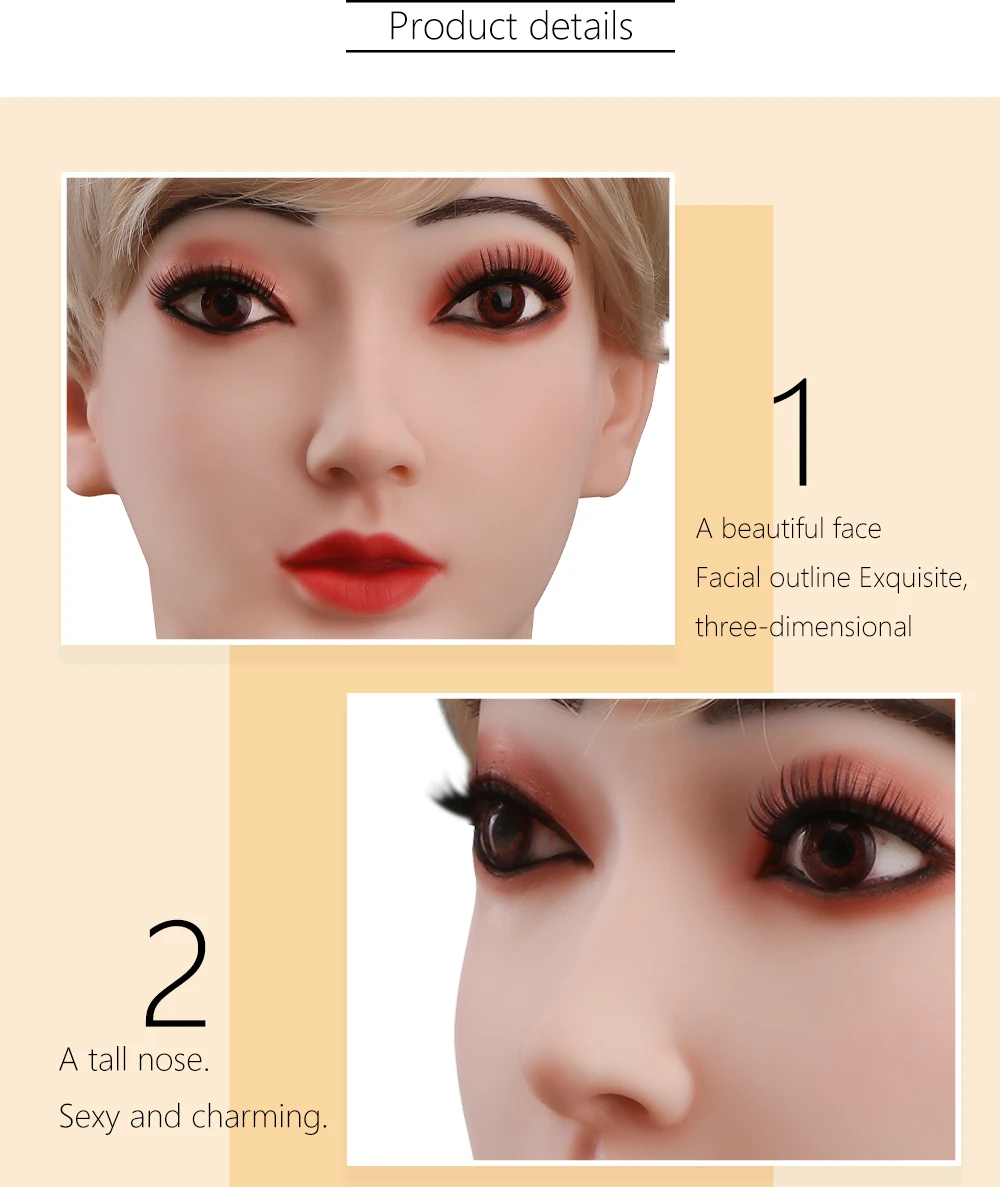 Drag Queen Female Realistic Silicone Christina Mask Ball Halloween Party Full Head Face Crossdresser Drag Queen Sissy Female Mask (3)