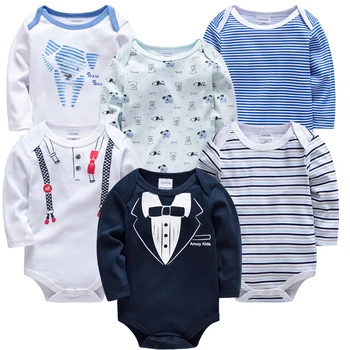 

2020 3 6 Pcs/lot Baby Boy Clothes roupa de bebe Newborn Jumpsuit Clothing 0-3M Girl Clothes Infant Toddler Rompers