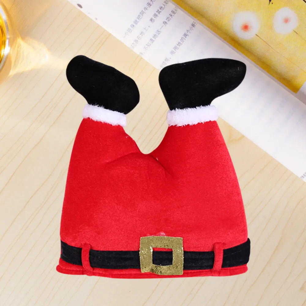 Рождественская шляпа для взрослых, рождественские красные штаны Санта Клауса, вечерние рождественские Кепка с рисунком клоуна, Кепка с украшением kerstmuts kleding# 2F