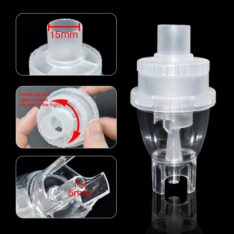 Mesh Nebulizer Medical Nebulizer Asthma Inhaler Spacer 1Pcs Inhaler Health Care Medical Equipment Nebulizer for Inhalation Accessary Atomized Spray Injector Non-Toxic PP Material
