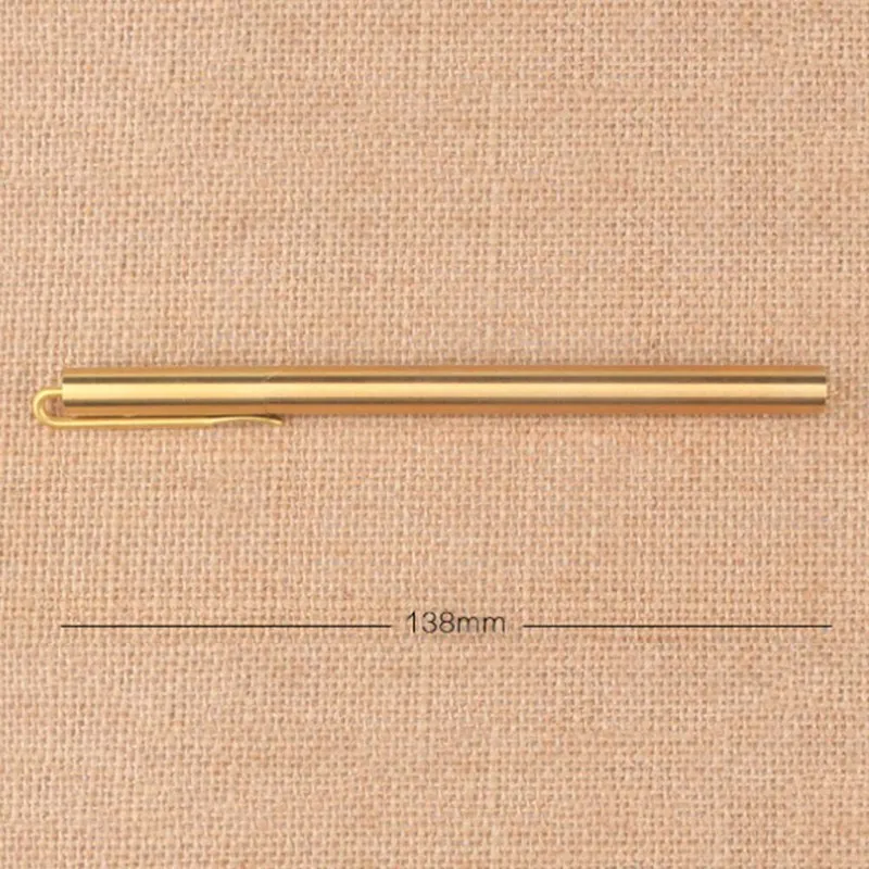 New Vintage Brass Neutral Aqueous Self-protect Pen Best Quality Gel Pen For Teacher Gift Drop shipping - Цвет: 01