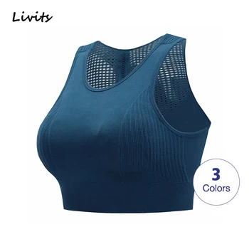 

Women's Sports Bra Push Up Elastic Crop Tops Underwear Shockproof Running Athletic Fitness Training Gym Wear Sexy For Female