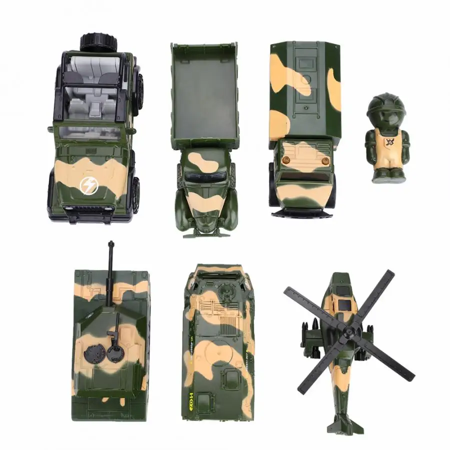 3pcs Alloy Military Truck Toy High Simulation Military Vehicle Model Set Parent-child Interactive Toys for Children Gift