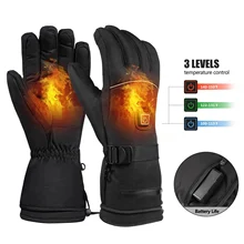 3 уровня температурного контроля грелка для рук для катания на лыжах, велоспорта, катания на лыжах, без батареи, перчатки с подогревом, электрические теплые зимние перчатки