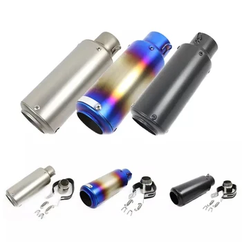 

51/60mm Universal Motorcycle Exhaust SC GP Racingproject Scooter Muffler Sport Motorbike For Honda Kawasaki Yamaha R1 R3 R6