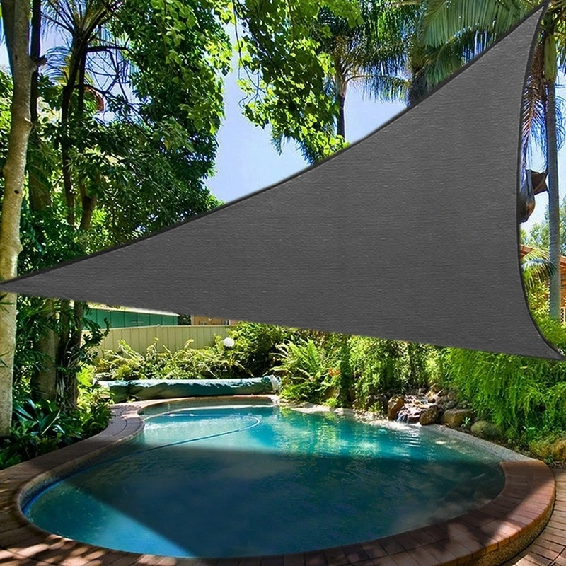 Triangle Garden Patio Sun Shade Sail Canopy Awnings UV Block Waterproof Cover UK 