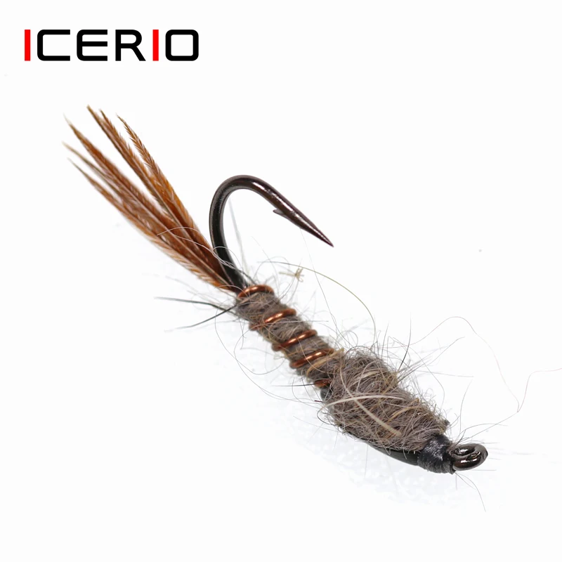 ICERIO 8 шт.#12 заячьи уши Nymphs форель рыболовные приманки