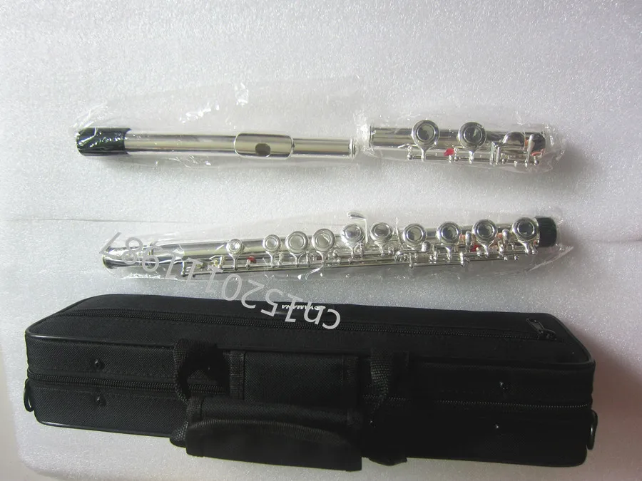 

Flute High quality silver flute FL211SL Model musical instrument Flute 16 on C Tuning and E-Key professional free music Flute