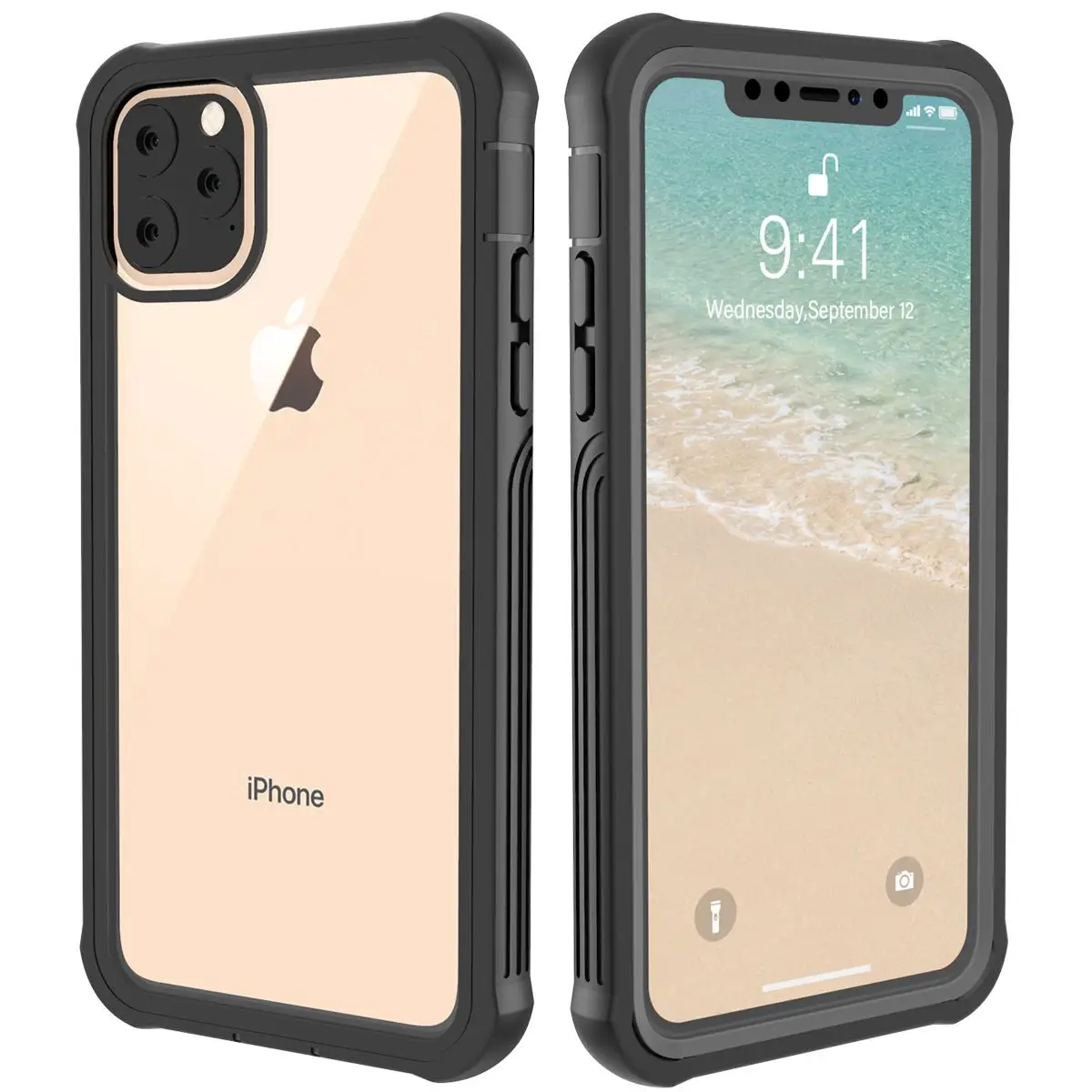 For iPhone 11Pro Max Повседневный водонепроницаемый чехол для iPhone 11 11 Pro 11 Pro Max, пылезащитный противоударный чехол с защитой от царапин на 360 градусов - Цвет: For iPhone 11Pro Max
