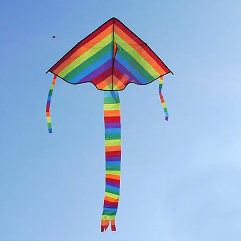 Kite ao ar Brinquedos para Crianças o Kite Chegado com 30m de Corda de Papagaio Peça Nova Longa Cauda Arco-íris Livre Kites Voadores é 1 8 crianças o kite é chegado com 30m de corda de papagaio