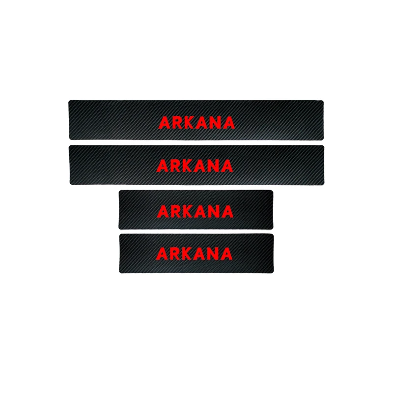 Виниловые наклейки из углеродного волокна для Renault Arkana, 4 шт., защита порога автомобиля, накладка, аксессуары для автомобиля