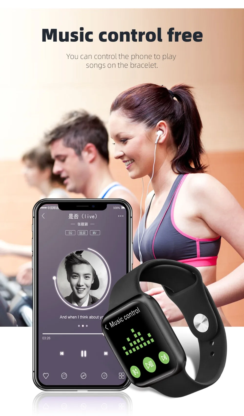 Для Apple Watch ремешок P90 умный браслет для мужчин и женщин умные часы IP68 Водонепроницаемые для Android IOS сердечного ритма крови фитнес-трекер