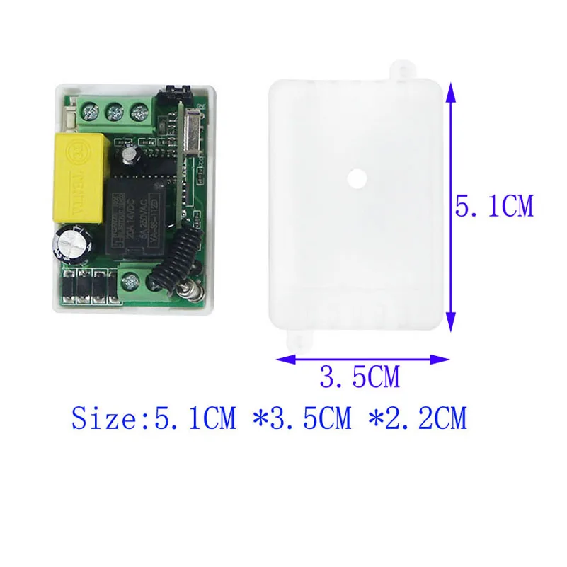 AC 110V 220V 1 CH релейный мини-приемник 10A дистанционный переключатель Вход AC 110 V-220 V выход беспроводной переключатель управления 315/433. 92MHZ
