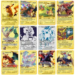 Cartes de combat Pokemon Pikachu en métal, jeu Gx, Anime, cadeau de noël pour enfants, nouvelle collection, 2021 