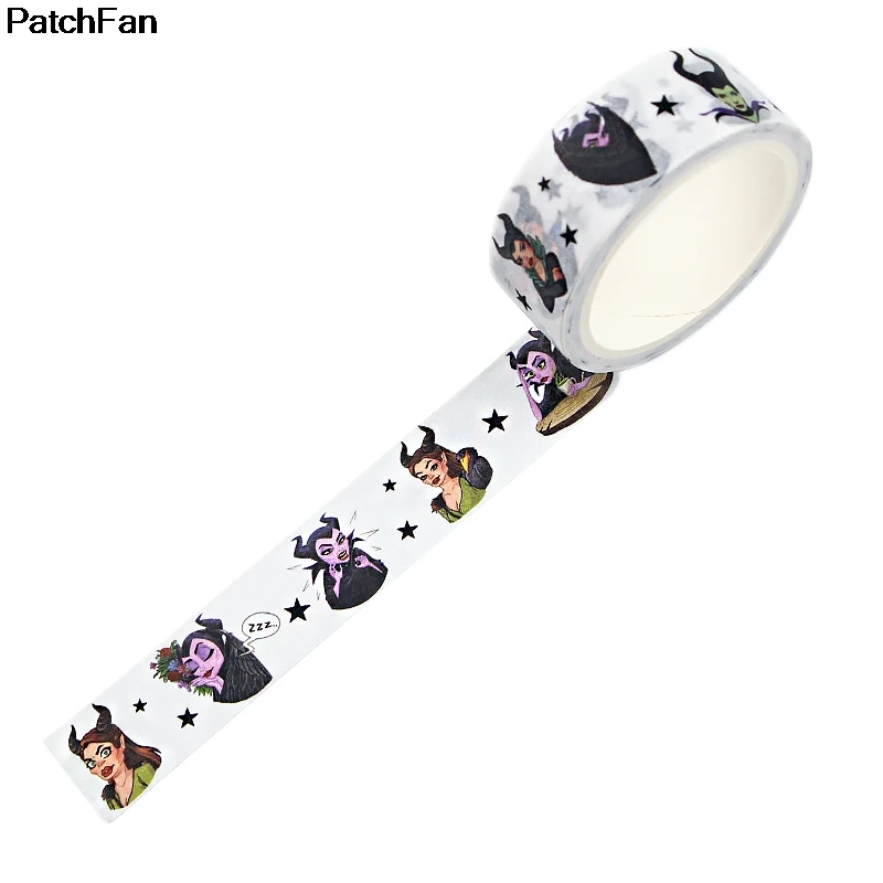 Patchfan Maleficent мультфильм DIY Скрапбукинг липкий клей Васи бумага маскирующая лента печатные узоры наклейки A2683