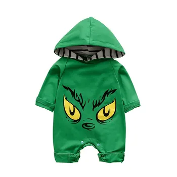 

3-18M Newborn Infant Kid Baby Boys Girls Romper Monster Eyes Hoodie Long Sleeve Jumpsuit Playsuit Sunsuit Baby Clothes Outfits
