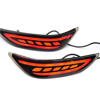 

2Pcs Running Daytime Running Reflector Warning Lamp LED Rear Bumper Lights Brake Tail Light Reflector For Honda City 2015 2016