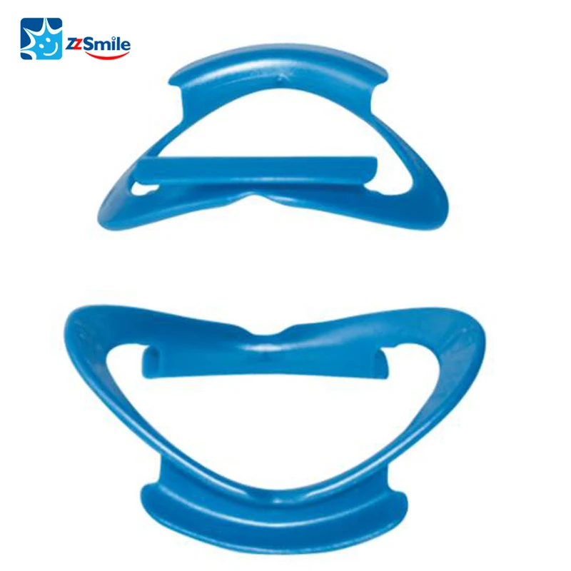 Dental Cheek Retractor O-Shape Soft Cheek Mouth Lip Retractor Dental Mouth Open Health Material JA-01070 Blue Color