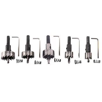 

5Pcs 16/20/25/30/32mm Metal Hole Saw Cutter Drill BitsBits Carbide Tip HSS Drills for Stainless Steel Alloy Wood Drilling Hole