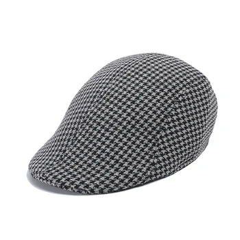 

Men Beret Cap Thermal Cotton Linen Peaked Hat Outdoor Autumn Winter Headwear Sports Golf Cap