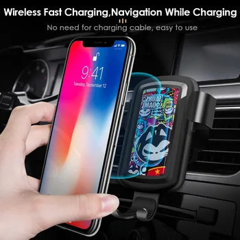 

CHSKY Car Mount QI Wireless Charger Car Holder Stand Quick Charge Wireless Fast Charging Pad For iPhone X 8 Plus Samsung S8