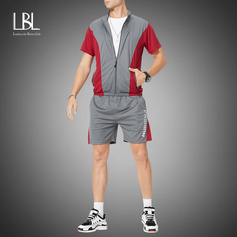 Jogger Suit Tshirt Fashion Sportswear Sports-Top 2piece-Sets Summer Casual Short
