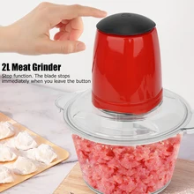 

Electric Meat Grinder w/ 2L Transparent Bowl Professional Food Chopper for Meat Vegetables Cutting EU Plug 220V Kitchen Gadget