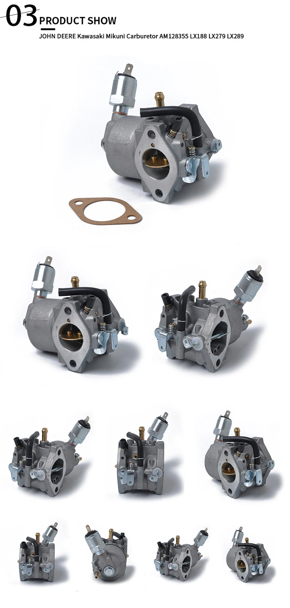 Карбюратор Carb для John Deere Kawasaki Mikuni AM128355 LX188 LX279 LX289 двигатель газонокосилки