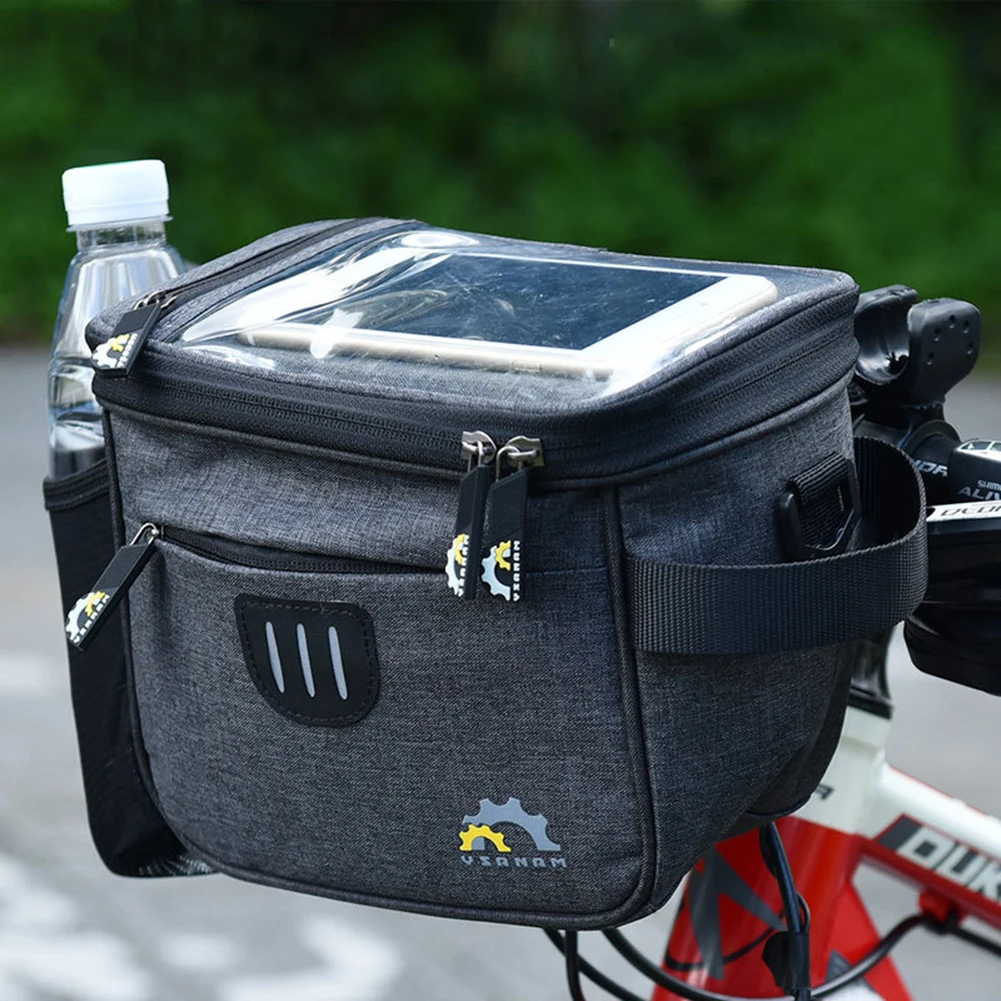 Cycling Handlebar Storage Bag Bicycle Riding Front Frame OrganizerPouch