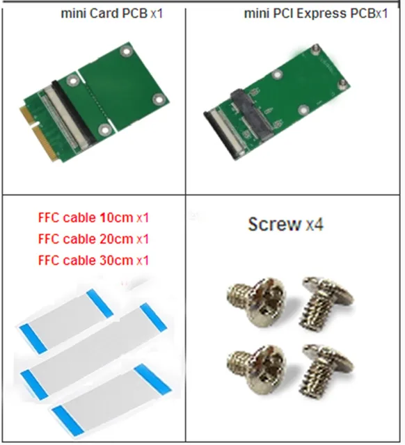 Adaptador De MSATA A Mini PCI-e SATA Para Asus Eee PC - Convierte SSD MSATA En Mini PCIe | Compatible Con Modelos 900, 901, 1000, T91