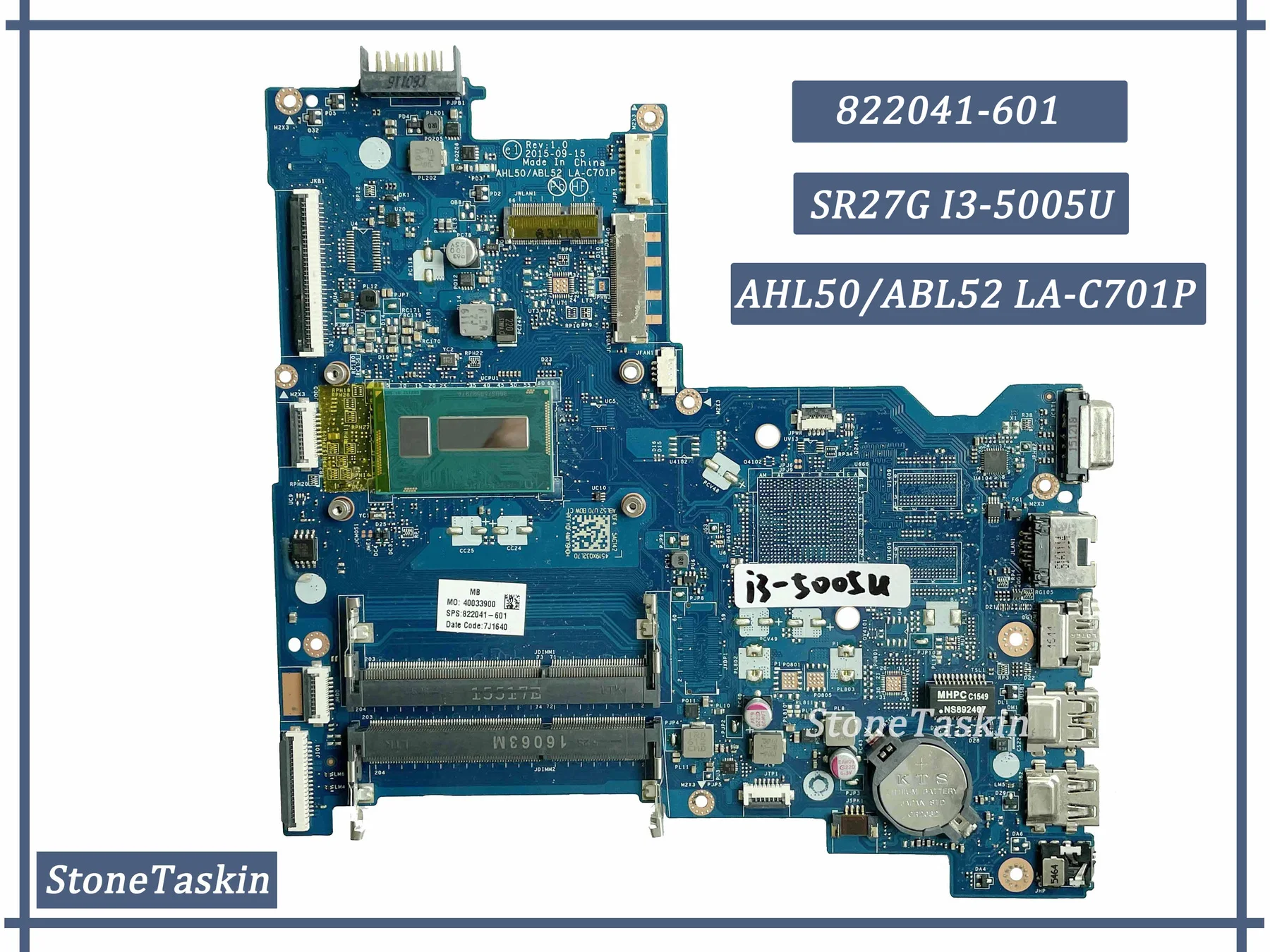 Лучшая цена 822041-601 для ноутбука HP Pavilion 15-AC 15-AY 250 G4 материнская плата AHL50/ABL52 LA-C701P SR27G