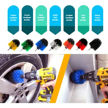 

3pcs Set Power Scrub Brush Drill Attachment Cleaning Scrubber Kit 2/3.5/4Inch