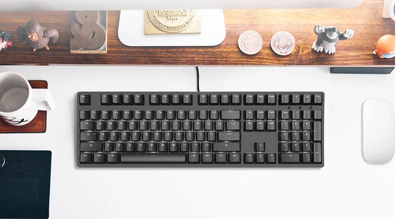 IKBC F108 F87 TKL механическая клавиатура без ключа синий светодиод cherry mx Переключатель коричневый синий белый led подсветка игровая клавиатура - Цвет: 108 kb white led
