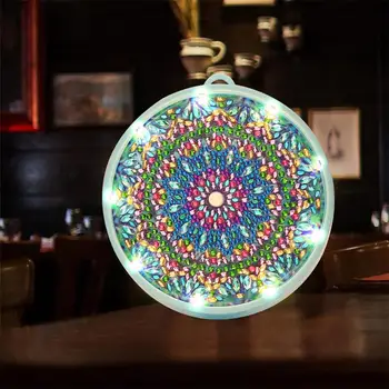 

Excellent Pattern 5D Diamond Embroidery Diamond Painting LED Lamp Light Night Light DIY Craft Kit For Home Bedroom Decorations
