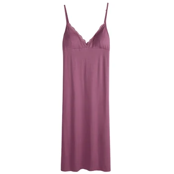 

Sleeveless Soft Night Gown Night Wear Home Dress Long Shirt Modal Fashion Style Casual Style Sleep Dress Solid Summer Ladies