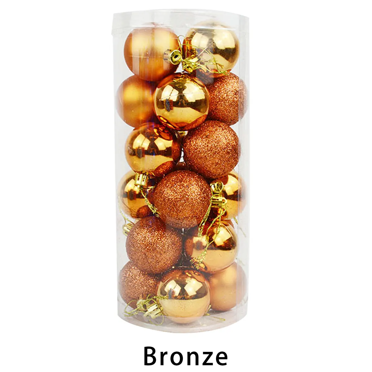 Bronze 24 шт. Блестящий Шикарный декор для рождественской елки, украшения для дня рождения, свадьбы, Бальные безделушки, вечерние украшения для дома, декор для рождества, нового года - Цвет: Bronze