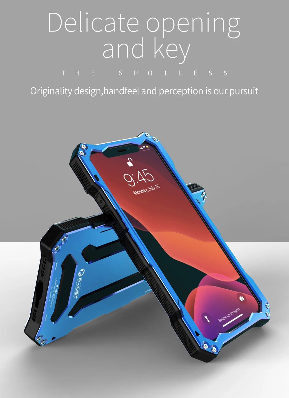 Для Apple iphone 11 Pro Max, водонепроницаемый чехол на каждый день, Роскошный Алюминиевый металлический и силиконовый гибридный защитный чехол, задняя крышка