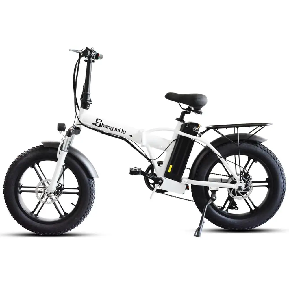 Sheng milo Электрический велосипед ebike 48V500W Электрический горный велосипед электрический складной велосипед 4,0 Толстая шина 48V15AH литиевая батарея