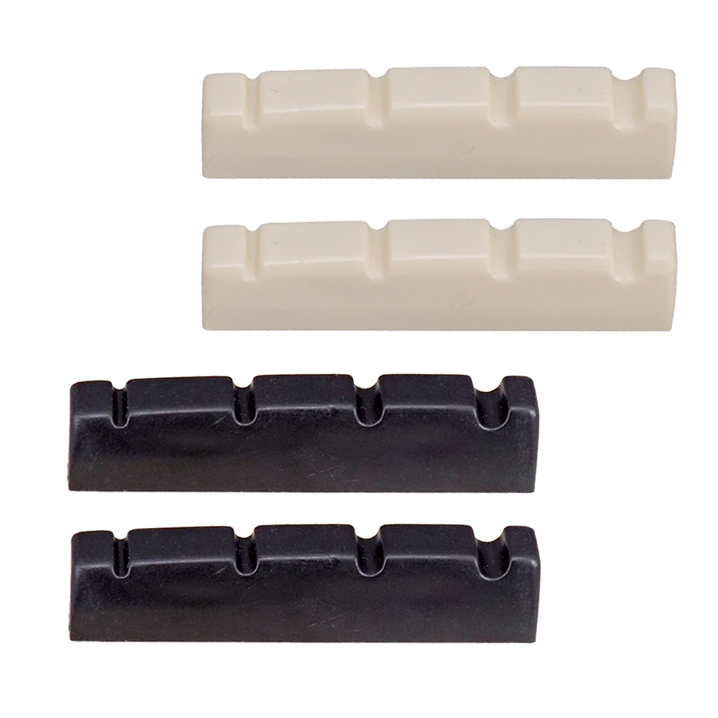 2pcs Guitar Slotted Nuts For 4 String Electric Guitar Replacement Parts