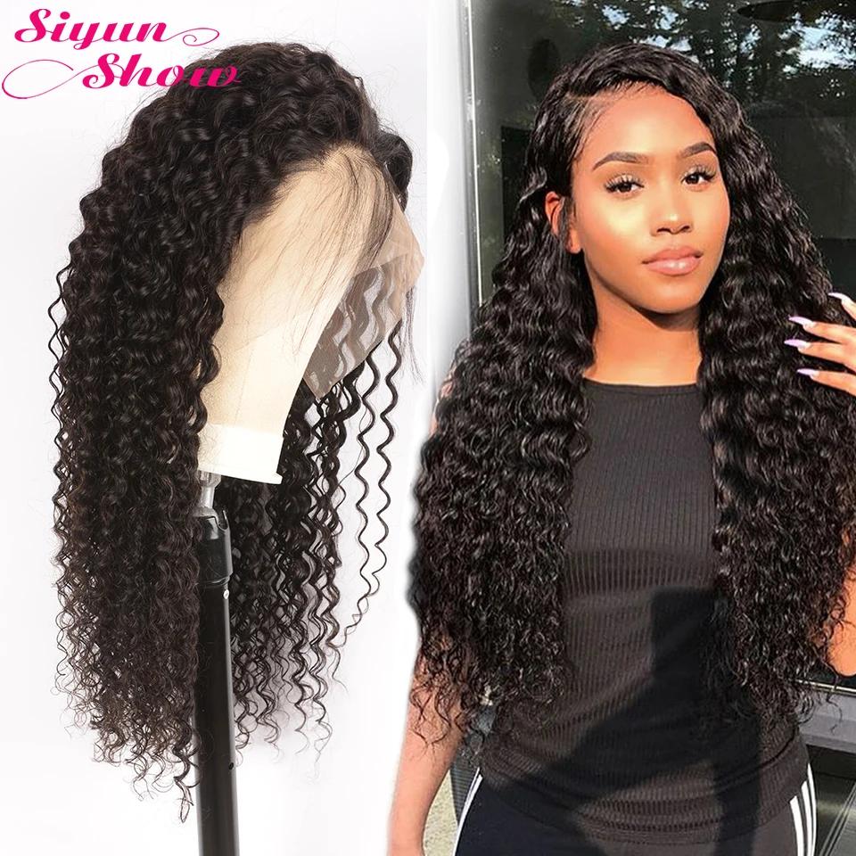 

Siyun Show Deep Wave Wigs Lace Front Brazilian Deep Curly Wig 13 4/13 6 Remy Human Hair Lace Frontal Wigs with Baby Hair